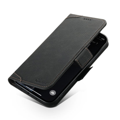 For iPhone 12 Pro Max SUTENI J07 Multifunctional Horizontal Flip Magsafe Leather Phone Case(Black) - iPhone 12 Pro Max Cases by Suteni | Online Shopping South Africa | PMC Jewellery | Buy Now Pay Later Mobicred