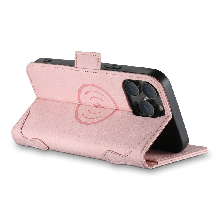 For iPhone 13 Pro SUTENI J07 Multifunctional Horizontal Flip Magsafe Leather Phone Case(Pink) - iPhone 13 Pro Cases by Suteni | Online Shopping South Africa | PMC Jewellery | Buy Now Pay Later Mobicred