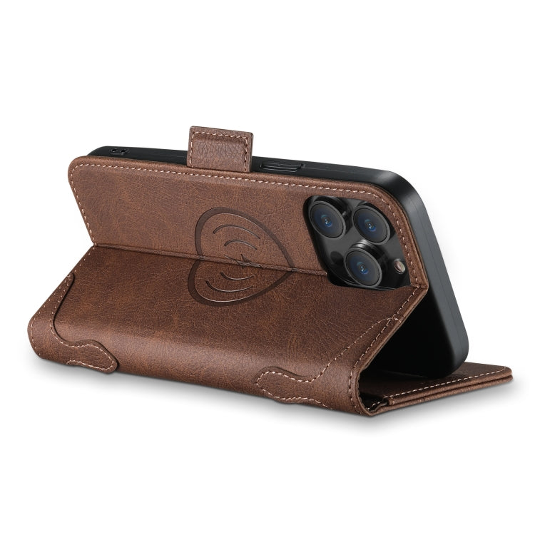 For iPhone 14 Plus SUTENI J07 Multifunctional Horizontal Flip Magsafe Leather Phone Case(Brown) - iPhone 14 Plus Cases by Suteni | Online Shopping South Africa | PMC Jewellery | Buy Now Pay Later Mobicred