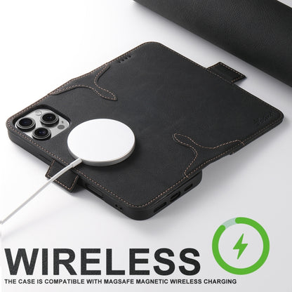 For iPhone 16 Plus SUTENI J07 Multifunctional Horizontal Flip Magsafe Leather Phone Case(Black) - iPhone 16 Plus Cases by Suteni | Online Shopping South Africa | PMC Jewellery | Buy Now Pay Later Mobicred