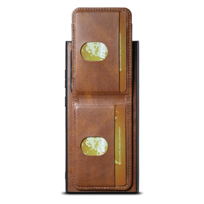 For Samsung Galaxy S24 Ultra 5G Suteni H03 Oil Wax Leather Wallet Stand Back Phone Case(Brown) - Galaxy S24 Ultra 5G Cases by Suteni | Online Shopping South Africa | PMC Jewellery | Buy Now Pay Later Mobicred