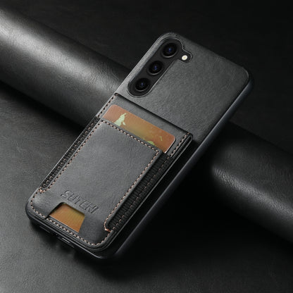 For Samsung Galaxy S24+ 5G Suteni H03 Oil Wax Leather Wallet Stand Back Phone Case(Black) - Galaxy S24+ 5G Cases by Suteni | Online Shopping South Africa | PMC Jewellery | Buy Now Pay Later Mobicred