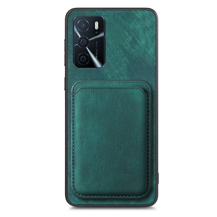 For OPPO Reno7 4G Retro Leather Card Bag Magnetic Phone Case(Green) - OPPO Cases by PMC TechLife | Online Shopping South Africa | PMC TechLife | Buy Now Pay Later Mobicred
