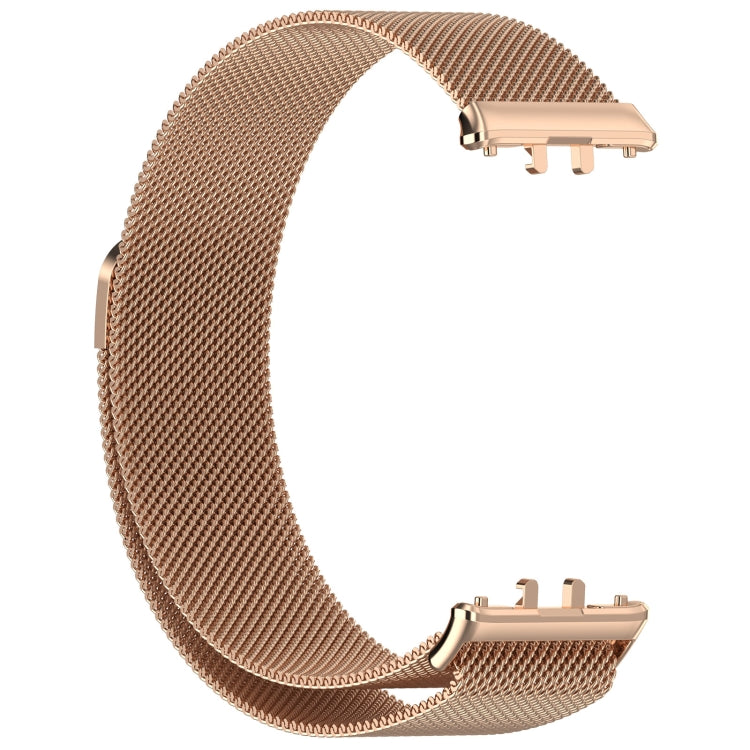 For Samsung Galaxy Fit 3 Milanese Metal Steel Mesh Watch Band(Rose Gold) - Watch Bands by PMC Jewellery | Online Shopping South Africa | PMC Jewellery