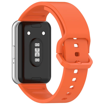 For Samsung Galaxy Fit 3 SM-R390 Solid Color Buckle Silicone Watch Band(Orange) - Watch Bands by PMC Jewellery | Online Shopping South Africa | PMC Jewellery