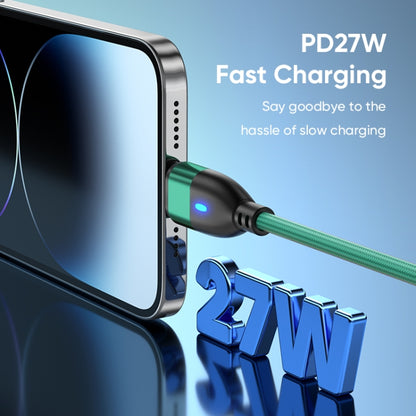 ENKAY 3 in 1 PD100W Type-C to Type-C / 8 Pin / Micro USB Magnetic Fast Charging Cable, Cable Length:1.8m(Green) - Charging Cable & Head by ENKAY | Online Shopping South Africa | PMC Jewellery | Buy Now Pay Later Mobicred