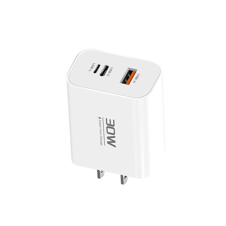PD30W USB-C / Type-C + 8 Pin + USB Charger with Type-C to 8 Pin Date Cable(US Plug) - free shipping - PMC Jewellery - Order now!