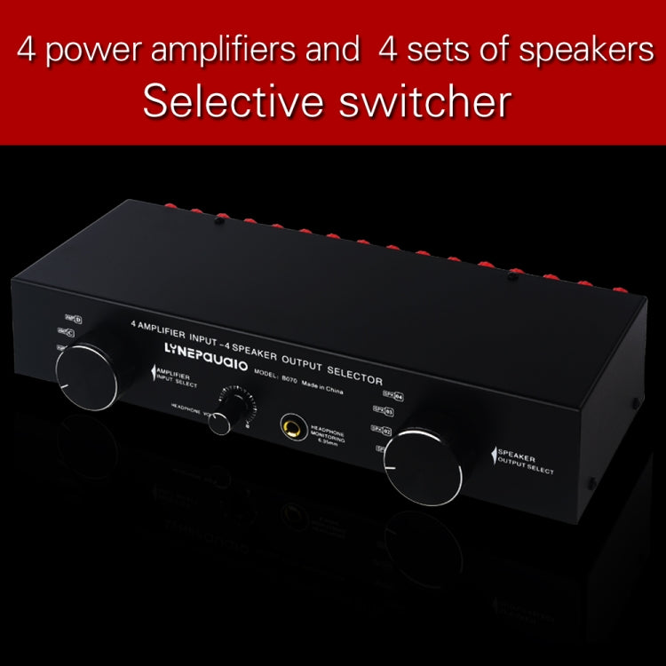 B070 4 Input 4 Ooutput Power Amplifier Speaker Selector Switcher Speaker Comparator -  by PMC TechLife | Online Shopping South Africa | PMC TechLife | Buy Now Pay Later Mobicred