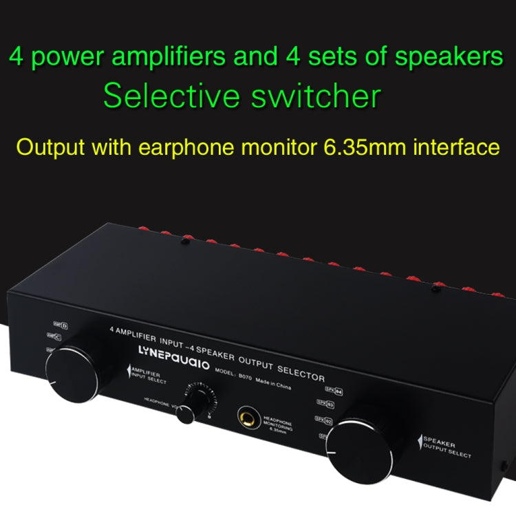 B070 4 Input 4 Ooutput Power Amplifier Speaker Selector Switcher Speaker Comparator -  by PMC TechLife | Online Shopping South Africa | PMC TechLife | Buy Now Pay Later Mobicred