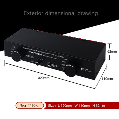 B070 4 Input 4 Ooutput Power Amplifier Speaker Selector Switcher Speaker Comparator -  by PMC Jewellery | Online Shopping South Africa | PMC Jewellery | Buy Now Pay Later Mobicred