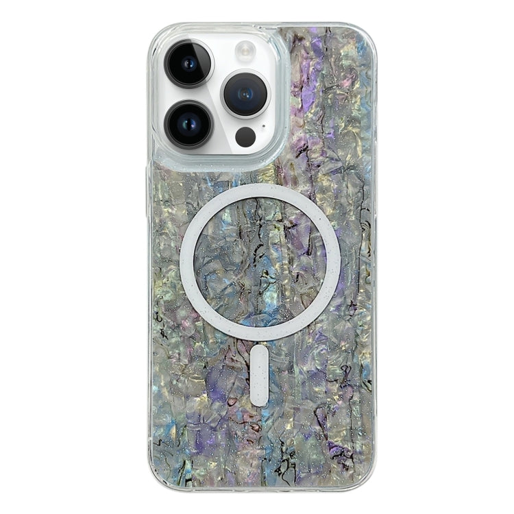 For iPhone 14 Pro Max Shell Texture Multicolor MagSafe TPU Phone Case(Silver Gray) - iPhone 14 Pro Max Cases by PMC TechLife | Online Shopping South Africa | PMC TechLife