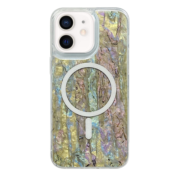 For iPhone 11 Shell Texture Multicolor MagSafe TPU Phone Case(Olive Colour) - iPhone 11 Cases by PMC Jewellery | Online Shopping South Africa | PMC Jewellery