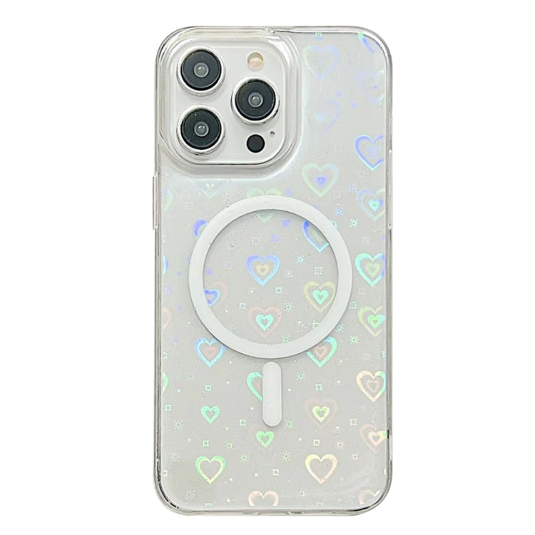 For iPhone 13 Pro Laser Love MagSafe TPU Phone Case(Transparent) - iPhone 13 Pro Cases by PMC TechLife | Online Shopping South Africa | PMC TechLife