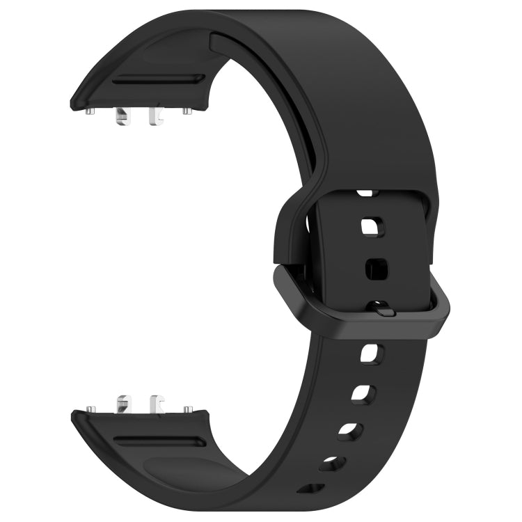 For Samsung Galaxy Fit 3 Solid Color Colorful Buckle Silicone Watch Band(Black) - Watch Bands by PMC Jewellery | Online Shopping South Africa | PMC Jewellery