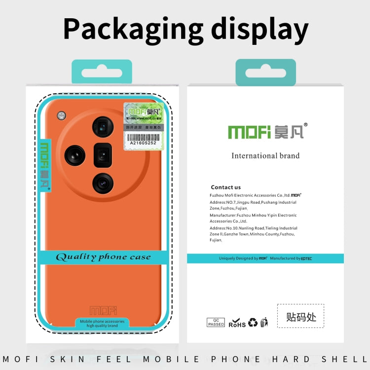 For OPPO Find X7 Ultra MOFI Qin Series Skin Feel All-inclusive PC Phone Case(Orange) - Find X7 Ultra Cases by MOFI | Online Shopping South Africa | PMC Jewellery