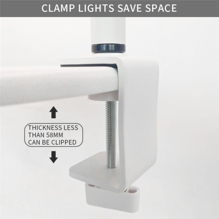HD-M3X For Eyelash Extensions / Tattoo / Nail Art Lighting Lamp 16 inch Clip-on Half Moon Desk Lamp(AU Plug) - Selfie Light by PMC TechLife | Online Shopping South Africa | PMC TechLife