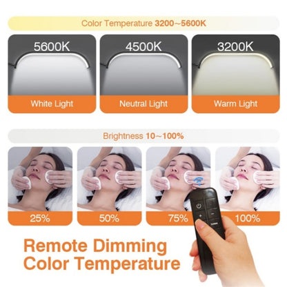 HD-G63X Floor Standing Remote Dimming LED Moon Lamp Manicure Eyelash Beauty Lamp(US Plug) - Selfie Light by PMC Jewellery | Online Shopping South Africa | PMC Jewellery | Buy Now Pay Later Mobicred