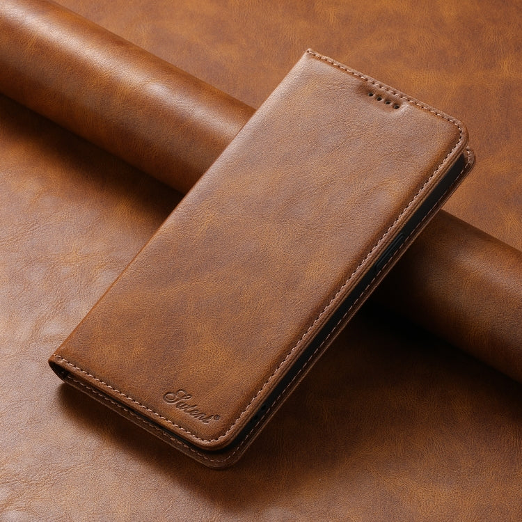 For Samsung Galaxy S24+ 5G Suteni J02 Oil Wax Wallet Leather Phone Case(Brown) - Galaxy S24+ 5G Cases by Suteni | Online Shopping South Africa | PMC Jewellery | Buy Now Pay Later Mobicred