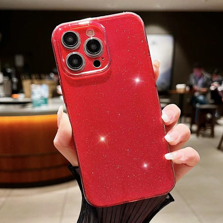 For iPhone 16 Pro Jelly Glitter Solid Color TPU Phone Case(Red) - iPhone 16 Pro Cases by PMC Jewellery | Online Shopping South Africa | PMC Jewellery | Buy Now Pay Later Mobicred