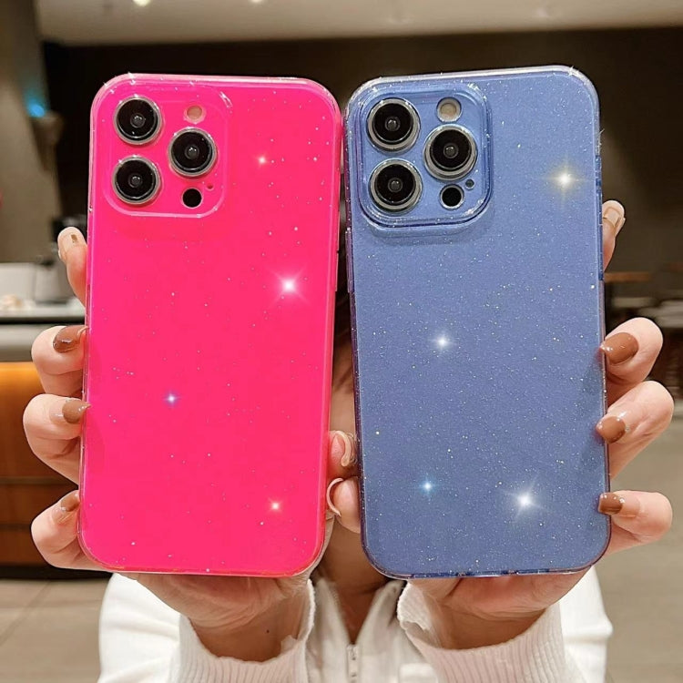 For iPhone 16 Pro Jelly Glitter Solid Color TPU Phone Case(Blue) - iPhone 16 Pro Cases by PMC TechLife | Online Shopping South Africa | PMC TechLife | Buy Now Pay Later Mobicred