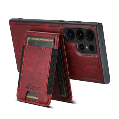 For Samsung Galaxy S24 Ultra 5G Suteni H17 Oil Eax Leather Detachable Wallet Phone Case(Red) - Galaxy S24 Ultra 5G Cases by Suteni | Online Shopping South Africa | PMC Jewellery | Buy Now Pay Later Mobicred