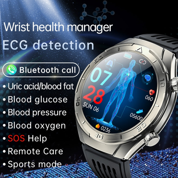 FD02 1.46 inch Color Screen Smart Watch, Support CES Sleep Aid / ECG Detection(Silver) - Smart Watches by PMC TechLife | Online Shopping South Africa | PMC TechLife