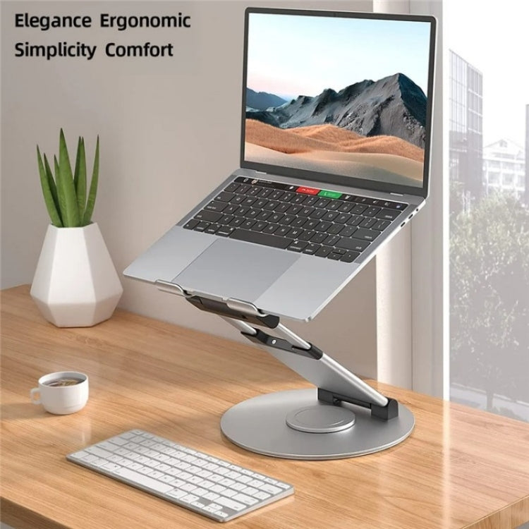 AS018-XS For 10-17 inch Device 360 Degree Rotating Adjustable Laptop Holder Desktop Stand(Grey) - Laptop Stand by PMC Jewellery | Online Shopping South Africa | PMC Jewellery | Buy Now Pay Later Mobicred