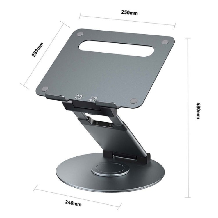 AS018-XS For 10-17 inch Device 360 Degree Rotating Adjustable Laptop Holder Desktop Stand(Grey) - Laptop Stand by PMC Jewellery | Online Shopping South Africa | PMC Jewellery | Buy Now Pay Later Mobicred