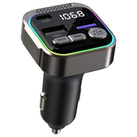 C54 PD 30W Dual USB Car Charger Alloy Car Bluetooth Adapter FM Transmitter MP3 Player - Car Charger by PMC Jewellery | Online Shopping South Africa | PMC Jewellery | Buy Now Pay Later Mobicred