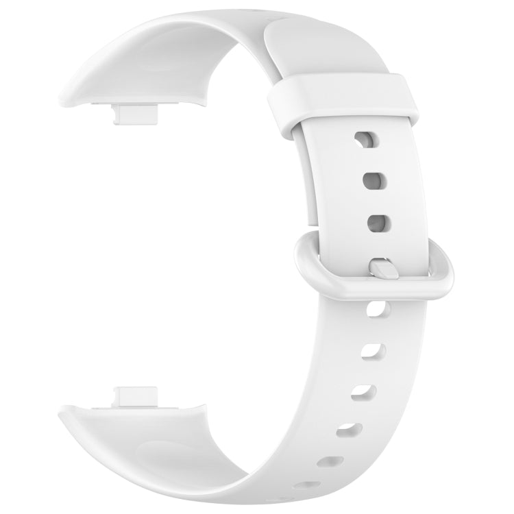 For Redmi Watch 4 Solid Color Colorful Buckle Silicone Watch Band(White) - Watch Bands by PMC Jewellery | Online Shopping South Africa | PMC Jewellery