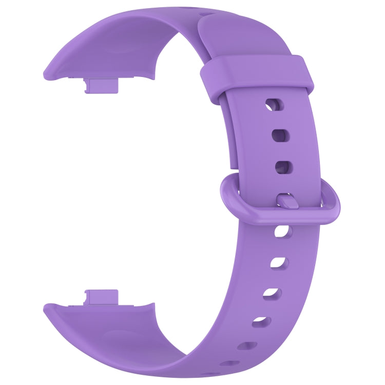 For Xiaomi  Mi Band 8 Pro Solid Color Colorful Buckle Silicone Watch Band(Purple) - Watch Bands by PMC Jewellery | Online Shopping South Africa | PMC Jewellery