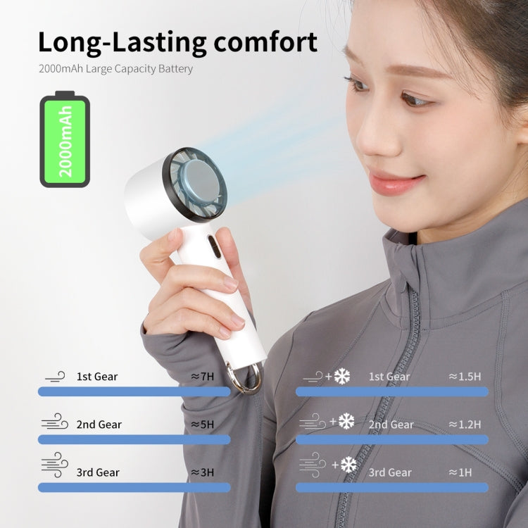 ENKAY Hat-Prince Handheld Mini Portable Cold Compress Cooling Fan(White) - Electric Fans by ENKAY | Online Shopping South Africa | PMC TechLife | Buy Now Pay Later Mobicred