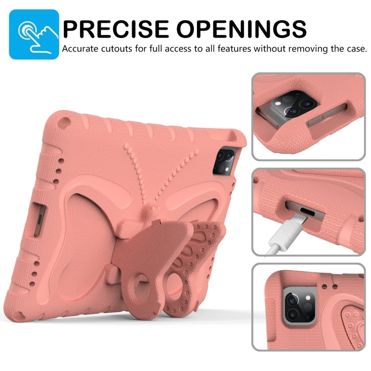 For iPad Air 11 2024 Butterfly Bracket EVA Shockproof Tablet Case(Pink Orange) - iPad Air 11 2024 Cases by PMC Jewellery | Online Shopping South Africa | PMC Jewellery | Buy Now Pay Later Mobicred