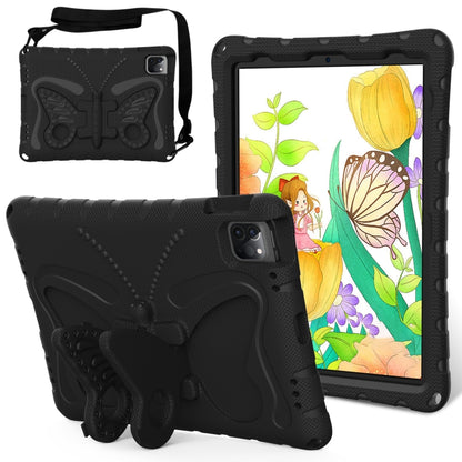 For iPad Air 11 2024 Butterfly Bracket EVA Shockproof Tablet Case(Black) - iPad Air 11 2024 Cases by PMC Jewellery | Online Shopping South Africa | PMC Jewellery | Buy Now Pay Later Mobicred