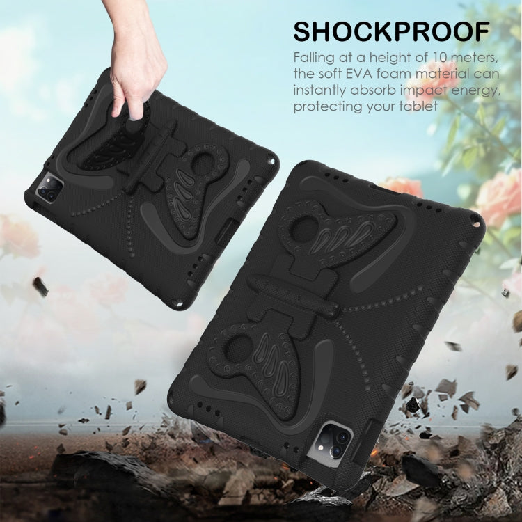 For iPad Air 11 2024 Butterfly Bracket EVA Shockproof Tablet Case(Black) - iPad Air 11 2024 Cases by PMC Jewellery | Online Shopping South Africa | PMC Jewellery | Buy Now Pay Later Mobicred