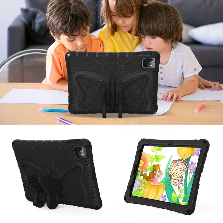 For iPad Air 11 2024 Butterfly Bracket EVA Shockproof Tablet Case(Black) - iPad Air 11 2024 Cases by PMC Jewellery | Online Shopping South Africa | PMC Jewellery | Buy Now Pay Later Mobicred