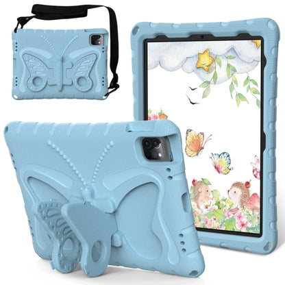 For iPad Air 11 2025 / 2024 Butterfly Bracket EVA Shockproof Tablet Case(Light Blue) - iPad Air 11 2025 / 2024 Cases by PMC Jewellery | Online Shopping South Africa | PMC Jewellery | Buy Now Pay Later Mobicred