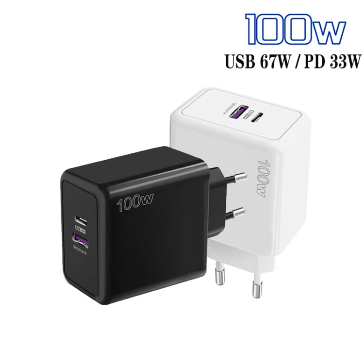 USB 67W / Type-C PD 33W Super fast Charging Full Protocol Mobile Phone Charger, EU Plug(White) - USB Charger by PMC TechLife | Online Shopping South Africa | PMC TechLife | Buy Now Pay Later Mobicred