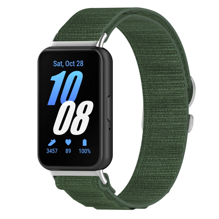 For Samsung Galaxy Fit 3 Nylon Canvas Watch Band(Green) - Watch Bands by PMC Jewellery | Online Shopping South Africa | PMC Jewellery