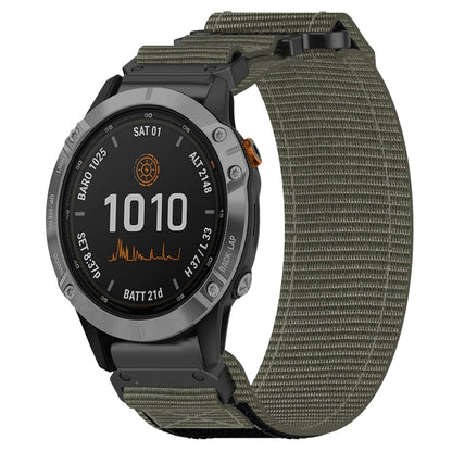 For Garmin Fenix 7 22mm Nylon Hook And Loop Fastener Watch Band(Grey) - Watch Bands by PMC Jewellery | Online Shopping South Africa | PMC Jewellery