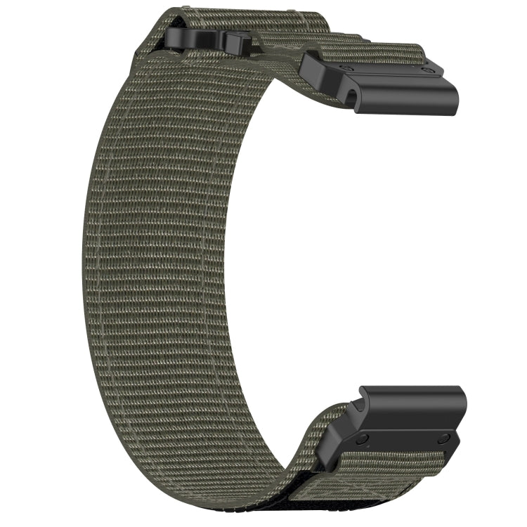 For Garmin Fenix 7X Pro 51mm 26mm Nylon Hook And Loop Fastener Watch Band(Grey) - Watch Bands by PMC Jewellery | Online Shopping South Africa | PMC Jewellery