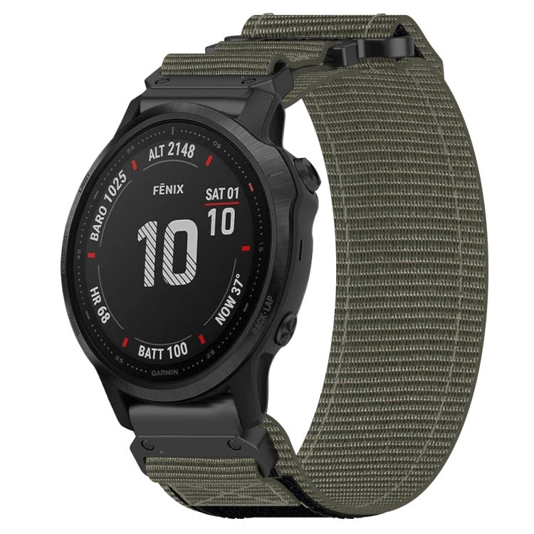 For Garmin Fenix 6S Pro 20mm Nylon Hook And Loop Fastener Watch Band(Grey) - Watch Bands by PMC Jewellery | Online Shopping South Africa | PMC Jewellery