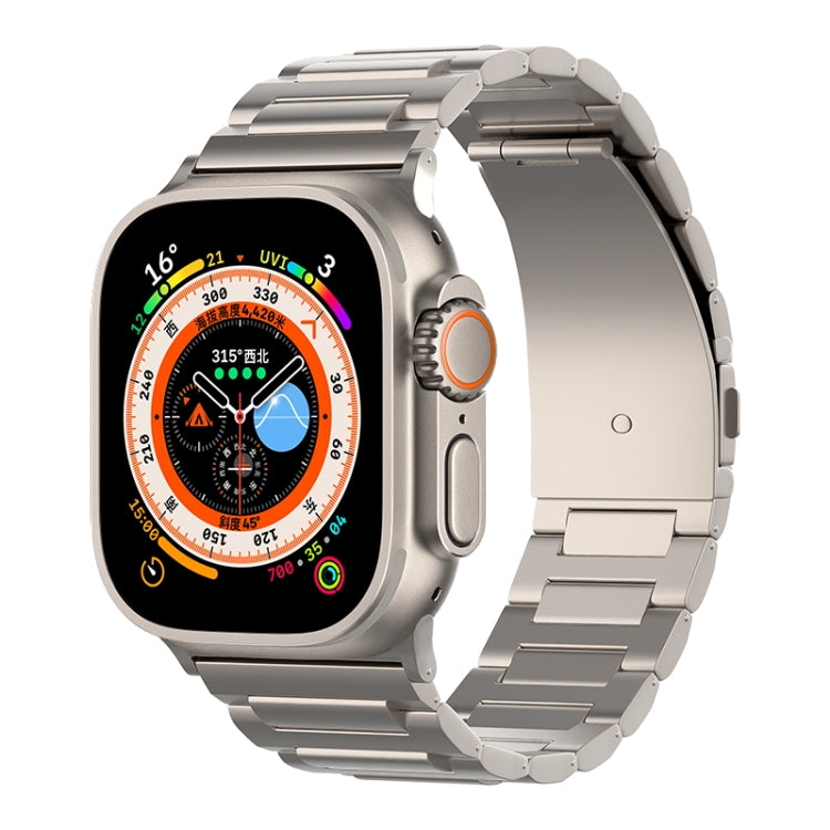 For Apple Watch Series 7 45mm I-Shaped Titanium Watch Band(Titanium) - Watch Bands by PMC Jewellery | Online Shopping South Africa | PMC Jewellery