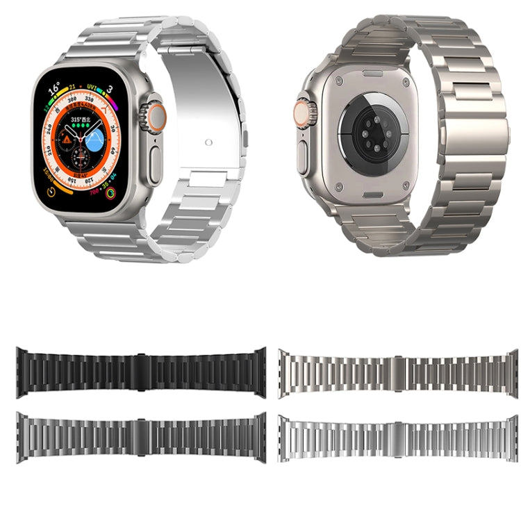 For Apple Watch Ultra 49mm I-Shaped Titanium Watch Band(Grey) - Watch Bands by PMC Jewellery | Online Shopping South Africa | PMC Jewellery