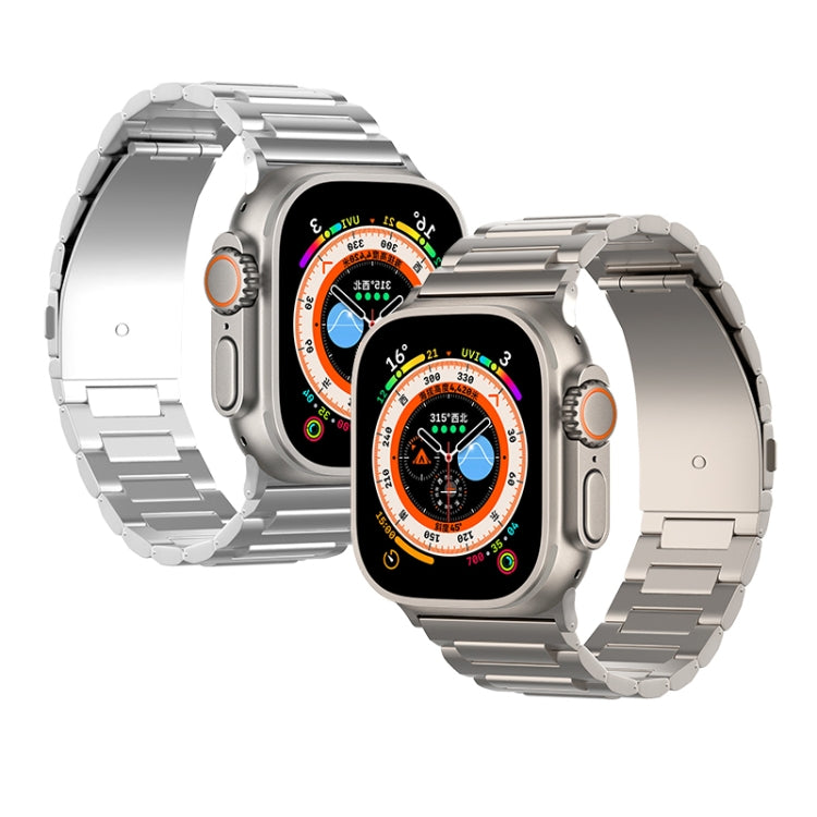 For Apple Watch SE 2023 44mm I-Shaped Titanium Watch Band(Black) - Watch Bands by PMC TechLife | Online Shopping South Africa | PMC TechLife