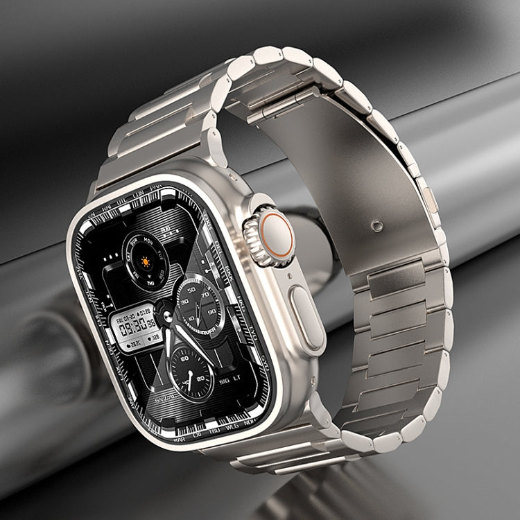 For Apple Watch SE 2022 44mm I-Shaped Titanium Watch Band(Grey) - Watch Bands by PMC TechLife | Online Shopping South Africa | PMC TechLife