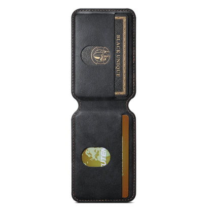 Suteni S2 Phone Magnetic Card Case Card Sleeve MagSafe Magnetic Coil PU Leather(Black) -  by Suteni | Online Shopping South Africa | PMC Jewellery | Buy Now Pay Later Mobicred