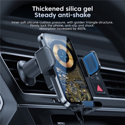 X11s 66W High Power Transparent Car Wireless Charger Phone Bracket(Silver) - Car Charger by PMC Jewellery | Online Shopping South Africa | PMC Jewellery | Buy Now Pay Later Mobicred