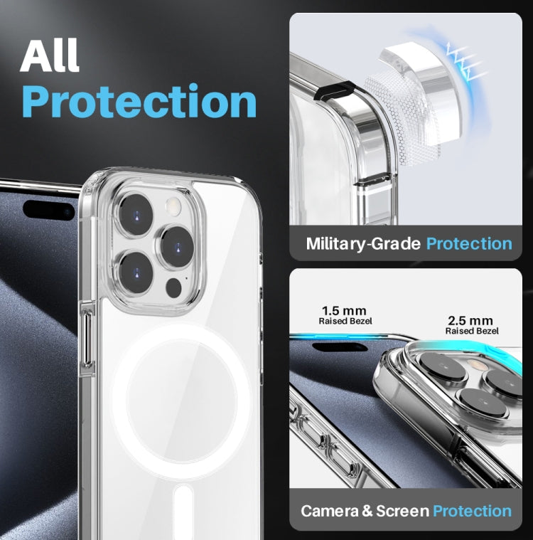 For iPhone 15 Pro Max NORTHJO 5 in 1 Magsafe Clear Phone Case with 2pcs Screen Film + 2pcs Rear Lens Film - iPhone 15 Pro Max Cases by NORTHJO | Online Shopping South Africa | PMC Jewellery | Buy Now Pay Later Mobicred