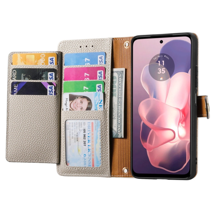 For Motorola Moto G Power 5G 2024 Love Zipper Lanyard Leather Phone Case(Gray) - Motorola Cases by PMC Jewellery | Online Shopping South Africa | PMC Jewellery | Buy Now Pay Later Mobicred